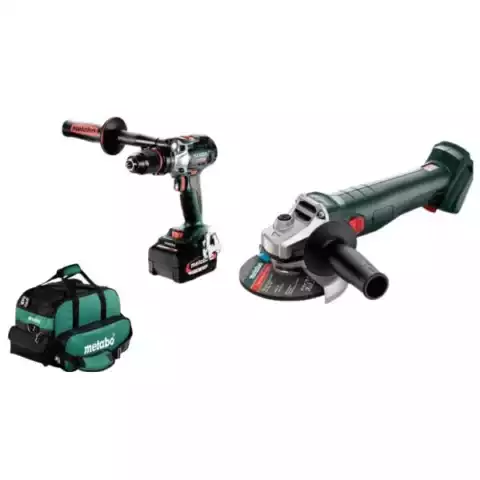 METABO CORDLESS COMBO KIT  (HAMMER DRILL + ANGLE GRINDER +BAG)