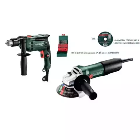 METABO SBE 650 IMP DRIL+W 900-115 GRINDER + DISCS