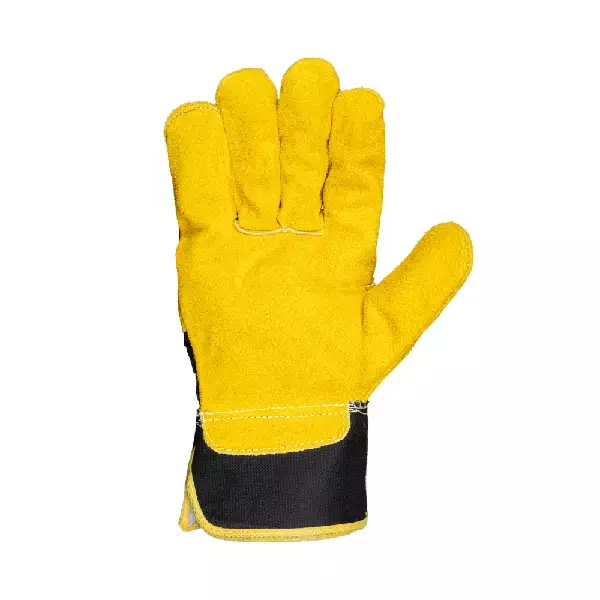 REBEL Tru Touch Chrome Leather Yellow Candy Superior Wrist Gloves - Image 2