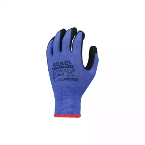REBEL Tru Touch Blue Sandy Nitrile Gloves - Large