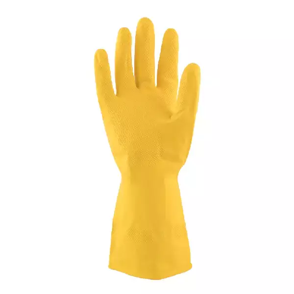 REBEL Tru Touch Yellow Rubber Household Gloves - Large - Image 2