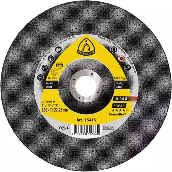 KLINGSPOR 230 X 6mm STEEL GRINDING EACH