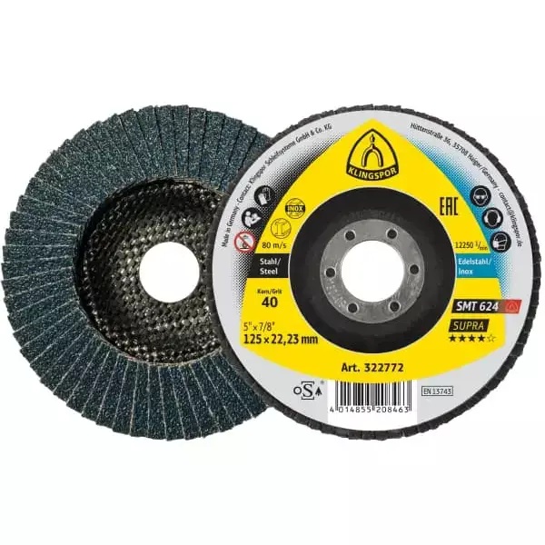 KLINGSPOR FLAPPER  SMT624 180MM P40 EACH
