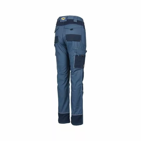 REBEL Ladies Tech Gear Acid Flame Trousers Airforce Blue - Image 2