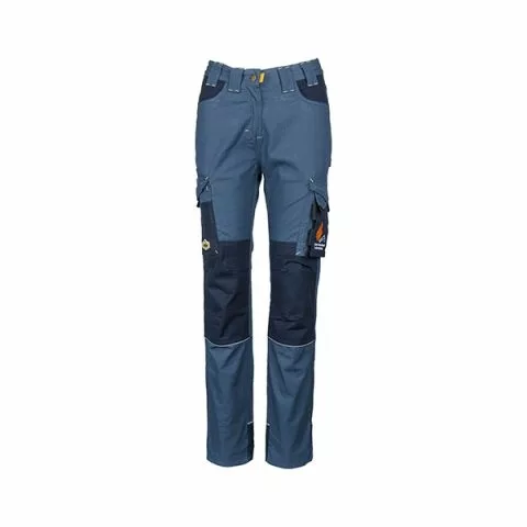 REBEL Ladies Tech Gear Acid Flame Trousers Airforce Blue