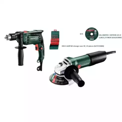METABO SBE 650 IMP DRIL+W 900-115 GRINDER + DISCS